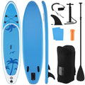 KOTEK 10FT/11FT Inflatable Paddle Board, SUP Paddleboard with Hand Pump, Safety Leash, Repair Kit, Carry Bag, Non-Slip EVA Deck, Stand Up Paddle Board for Youth & Adults - size: 11 FT, style: Blue Coconut Palm