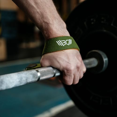 WARM BODY COLD MIND V2 Lifting Wrist Straps for Weightlifting - Hand Straps for Powerlifting, Weight Lifting, Bodybuilding Functional/Cross Training, Deadlift Gym Bar, Cotton - color: PRO Khaki