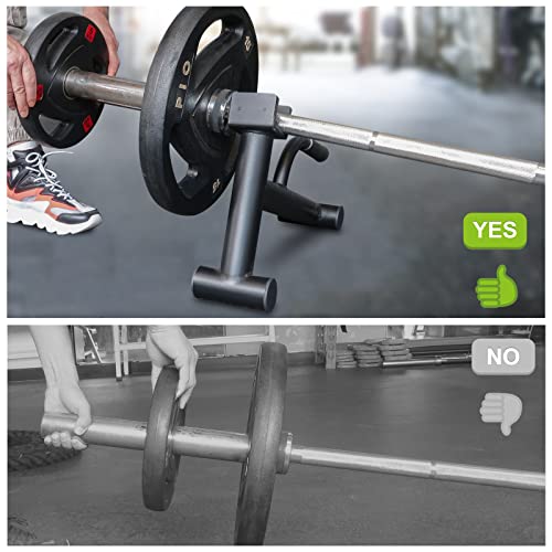 Deadlift Jack Barbell Stand,Barbell Stand for Weight Training Home Gym Easily Unload and Load 600lbs Barbell Plates for Deadlift Exercise - size: 2 PCS