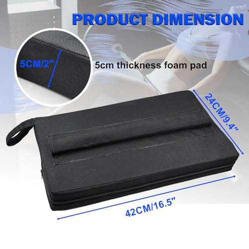Square Hip-Thrust Pad Protective Extra Thick Foam pad for Barbell Weightlifting Hip Thrusts and Glute Bridges Workouts Home Gym Equipment - color: Black