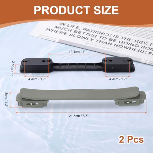 uxcell 2 Pcs Luggage Handle Replacement 8.5 Inch Suitcase Handle Carry Strap Plastic Pull Handle Grip Luggage Replacement Parts with Screws for Suitcase Box Luggage Case, Titanium Silver - color: Titanium Silver