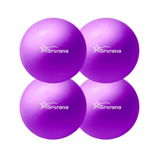 9 Inch Pilates Ball - Small Exercise Ball for Yoga, Barre & Physical Therapy - Anti-Burst Non-Slip Mini Core Ball for Stability, Back Pain Relief & Posture Correction - color: 4Purple