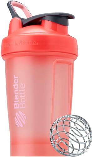BlenderBottle Classic V2 Shaker Bottle Perfect for Protein Shakes and Pre Workout, 20-Ounce, Coral - color: Coral, size: 20 Ounces