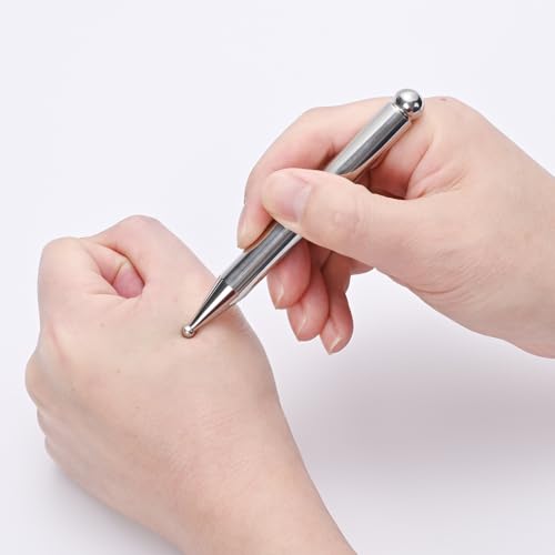 STICKON Stainless Steel Acupuncture Pen Trigger Point Massage Tool for Full Body, Gua Sha Massage Pen for Facial Deep Tissue Acupressure Pen(STICKON-64) - style: STICKON-64Shape