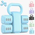2-in-1 Adjustable Dumbbell Set, 4-Level Weights for Women | Convertible Dumbbell & Kettlebell, Adjustable 2.2-5.5lb Each, Quick-Change Button, Compact for Home Gym, Office & Outdoor - color: Blue
