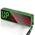 Small Gym Timer Clock Stopwatch Magnetic Workout Interval Timer, Large LED Digital Display, Home Accessories Countdown Clock for Home Gym Garage Schools (Matte Green) - color: Matte Green