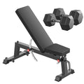HANDBODE Adjustable Weight Bench for Full Body Workout, 1500 LBS Weight Capacity Bench Press Bench of Home Gym Strength Training, Incline Upright Flat Utility Workout Bench with Fast Adjustment - color: 1300 lb Weight Bench & 2 X 50 lb dumbbells