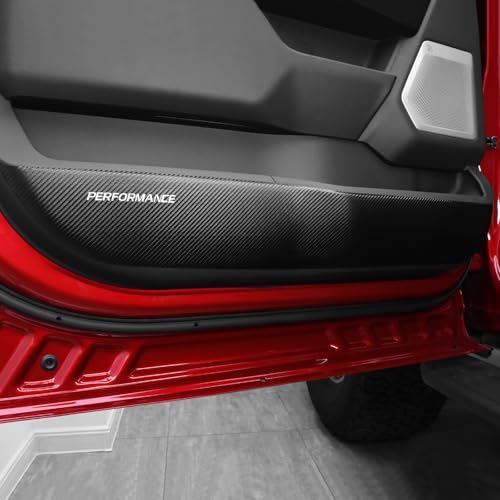 BETTERHUMZ Car Door Anti-kick Pad Compatible with Ford F150 | 2021 2022 2023 2024 2025 for Alcantara Carbon Leather Protective Strip Decal Interior Accessories