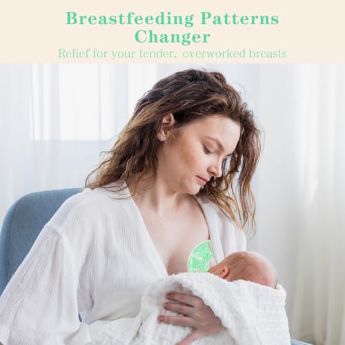 Hot/Cold Breast Gel Ice Packs Breast Cooling/Heat Pads Relief for Breastfeeding, Nursing Pain, Mastitis, Engorgement, Swelling, Plugged Ducts | Boost Milk Let-Down & Production,2 Pack (Green) - color: Green