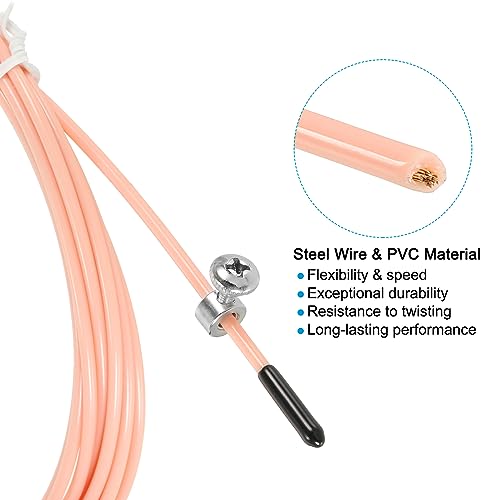 PATIKIL Speed Jump Rope Replacement Cable Professional Skipping Rope Steel Wire Replace for Rope Skipping Training - color: Orange