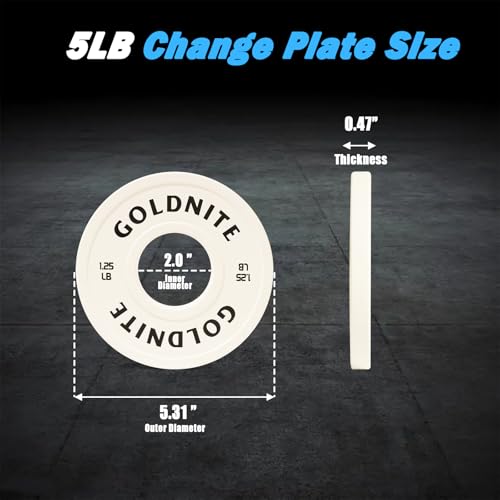Change Plates Set 1.25LB 2.5LB 5LB Set Fractional Weight Plate Olympic Bumper Plates for Cross Training Steel Insert Strength Training Weight Plates - color: 1.25LBx2