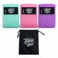 Fabric Resistance Bands Set – Booty Bands for Women & Men – Non-Slip Glute Workout Bands – Exercise Loop Bands for Legs, Yoga, Pilates & Home Gym – 3 Levels with Carry Bag | Tabia Gear