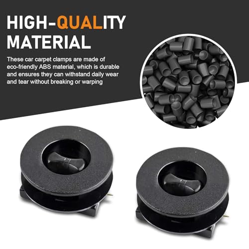 4PCS Car Carpet Fixing Clips, Interior Non-Slip Floor Mat Buckle, Double Layer Plastic Foot Pad Buckle Set, Universal Car Mats Fasteners Clip for Auto, Truck, SUV