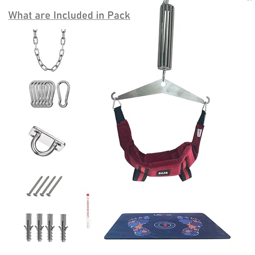 LittleMum Cervical Traction Apparatus, Spinal Decompression Device, Neck Stretcher (Dark RED-Velvet Head Halter)