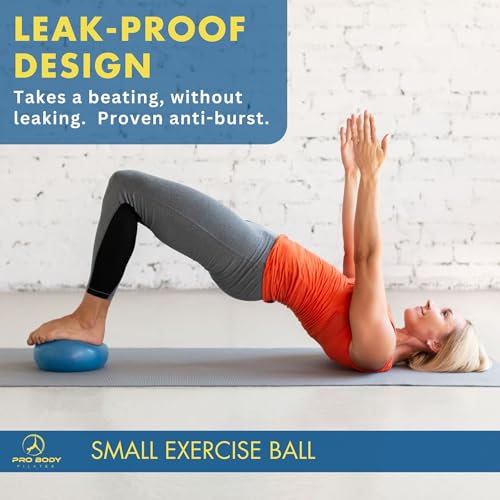 ProBody Pilates Ball 9 Inch - Small Exercise Ball for Stability, Barre, Core, Ab Workouts, Yoga, & Physical Therapy - color: Lime