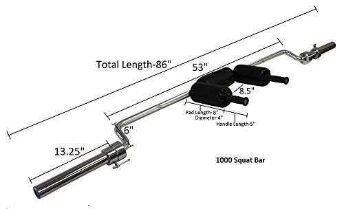 Ader Safety Squat Olympic Bar 1000LB, 1500LB - size: 1000 LBS