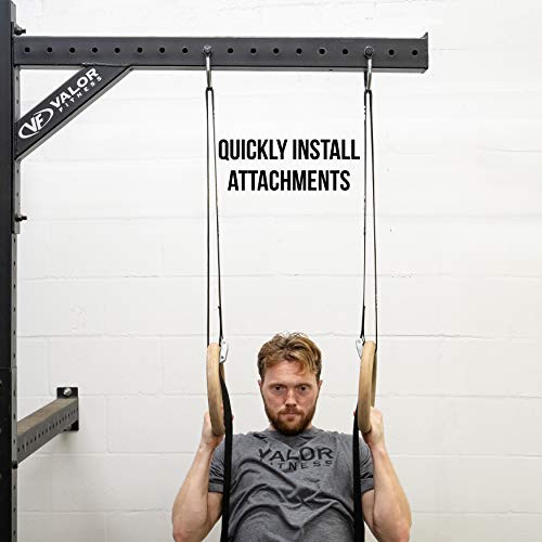 Valor Fitness Heavy-Duty Stainless Steel Shackle Attachment for Fitness Rigs – Perfect for Hanging Climbing Ropes, Gymnastic Rings, Suspension Trainers