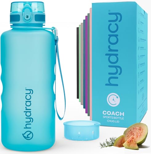 Hydracy 2L Large Water Bottle, 100% BPA Free Tritan Plastic, Leakproof, Zero Condensation, Motivational Timeline, Safe, Non-Toxic, Durable, Smart Design | BPA-Free Tritan, Leakproof Flip-Top Lid,No-Sweat Sleeve,Carry Strap,Daily Intake Tracking for Gym,Sp