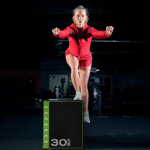 BalanceFrom 3-in-1 Foam Plyometric Jump Box for Home Gym with Multiple Height Options – Versatile Plyo with Non-Slip Surface for Strength, HIIT, Step-Ups, and Agility Training - color: Multi-Color, style: 20 x 24 x 30 inch (60lbs)