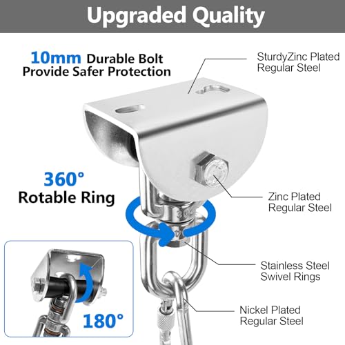 Eapele Heavy Bag Hanger, Punching Bag Mount for Ceiling 360° Swivel Wood Beam Holder for Boxing Bag, Heavy Bag, Gym Punching Bag, Speed Bag, Aerial Yoga Swing, Gymnastic Rings, Sandbag, Hammock - color: Heavy Bag Hanger