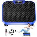 Vibration Plate Exercise Machine Vibration Plate for Lymphatic Drainage Weight Loss,Muscle Activation Fat Burner for Women Men,250 Speeds Shake Plate,Whole Body Exercise Equipment - color: Blue
