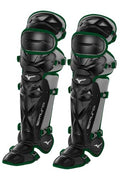 Mizuno Adult Samurai Baseball Shin Guards - color: Black/Forest, size: 15.5"
