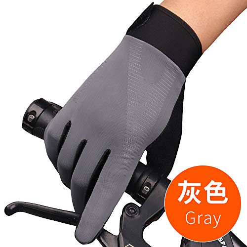 YHT Workout Gloves, Full Palm Protection & Extra Grip, Gym Fishing Fencing Gloves for Weight Lifting, Training, Fitness, Exercise (Men & Women) - color: Gray, size: Large