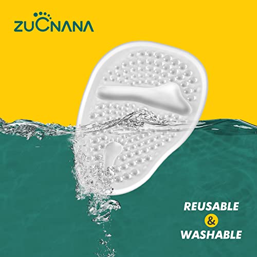 ZUCNANA Metatarsal Pads Ball of Foot Cushions (6 Pairs), Non Slip High Heel Cushion Inserts Women, One Size Fits All Shoe Inserts for Women and Men, Reusable Foot Pads All Day Pain Relief and Comfort - color: Beige + Black + Clear