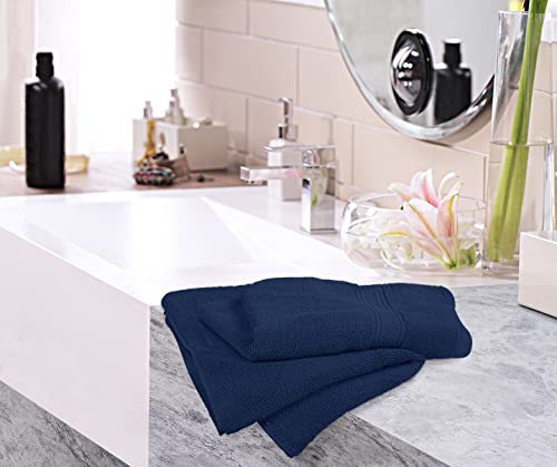 Utopia Towels 6 Pack Premium Hand Towels Set, 16 by 28 inches, 100% Ring Spun Cotton, Ultra Soft and Highly Absorbent 600GSM Towels for Bathroom, Gym, Shower, Hotel, and Spa, Navy Blue - color: Navy Blue, size: 6 Hand Towels