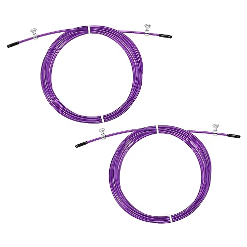 PATIKIL Speed Jump Rope Replacement Cable, Professional Skipping Rope Steel Wire Replace for High Speed Jump Ropes - color: Purple