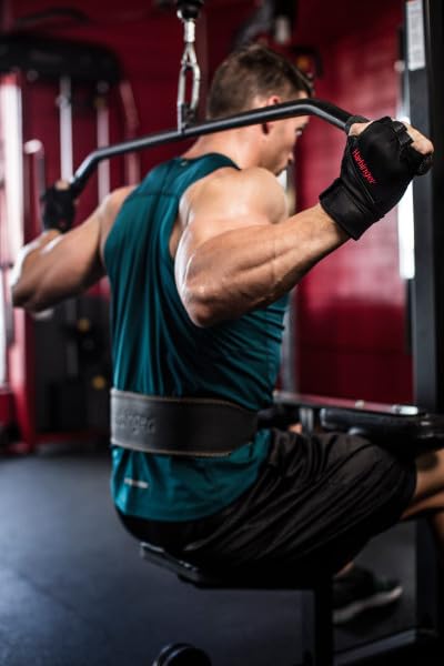 Harbinger Padded Leather Contoured Weightlifting Belt - 4" or 6” Width - Interior Suede Lining & Foam Cushioning - Heavy-Duty Dual Prong Steel Roller Buckle - for Lifting Support - size: X-Large, style: 4 Inch