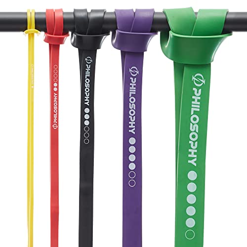 Philosophy Gym Pull Up Assist Band - Resistance Power Loop Exercise Band - style: 5 Piece