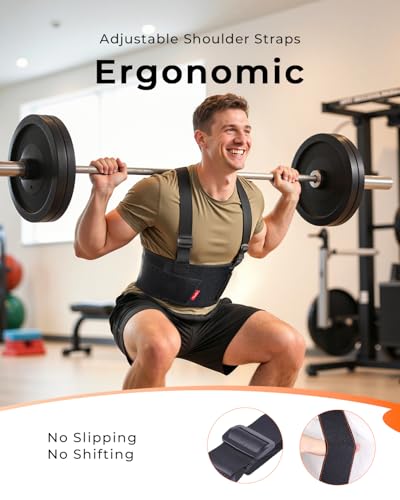 Medical-Grade Work Back Brace with Adjustable Shoulder Straps [Stronger Support & Breathable Mesh] Lower Back Support Belt for Men Women - Pain Relief for Lifting, Warehouse, Construction & Moving - size: Small