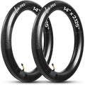 AR-PRO 2-Pack 14x2.125 Inner Tubes, Heavy-Duty 57-254 Electric Scooter & E-Bike Replacement Tubes with CR202 Angled Valve Stem for 14-Inch Wheels - size: 14x2.125 (CR202) without Levers