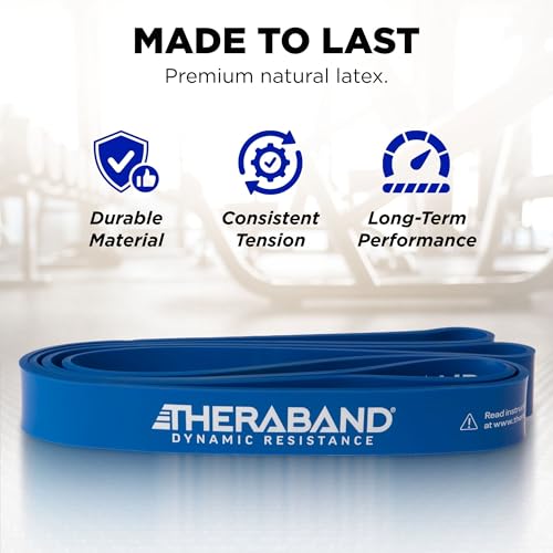 THERABAND High Resistance Band, Heavy Elastic Super Band for Full Body Workouts, Physical Therapy, Strength Training, Durable 41” Loop Exercise Band, 35 lbs Resistance - size: Heavy (35 lbs)