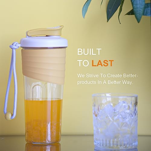 Shaker Bottle for Protein Mixes，24 oz，Protein Shaker Bottles with Whisk Ball, Mixer Bottle, Protein Bottle,Portable Pre Workout Whey Protein Drink Shaker Cup，Yellow - color: Yellow