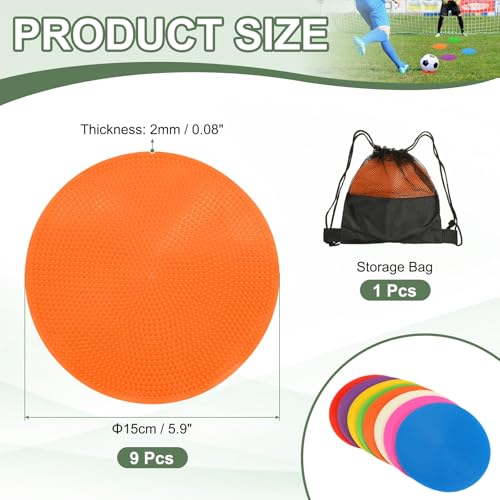 Spot Markers, Poly Spot Marker for Agility Training Floor Dots Non Slip Flat Field Cones - color: Orange, size: 15 cm/5.9inch