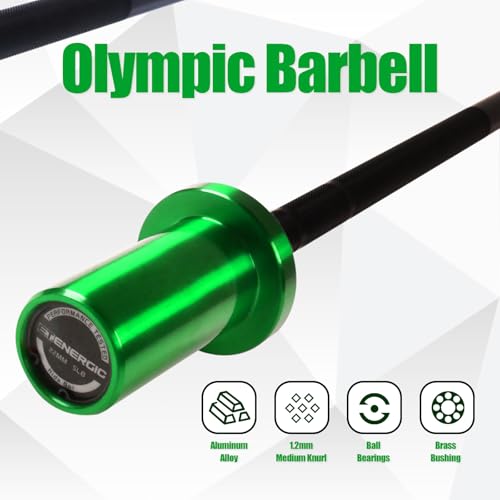 Kids Barbell 5LB Mini Barbell Bar 4ft for Beginner Women & Kids Weighted Bar, Compatible with 2-Inch Weight Plates, for Strength Training Gym Weight Lifting - color: Black&Green