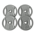 Amazon Basics 1-Inch Grip Weight Plates, Cast Iron, Strength Training, Home Gym - size: 5 lb, 4pc, 1"