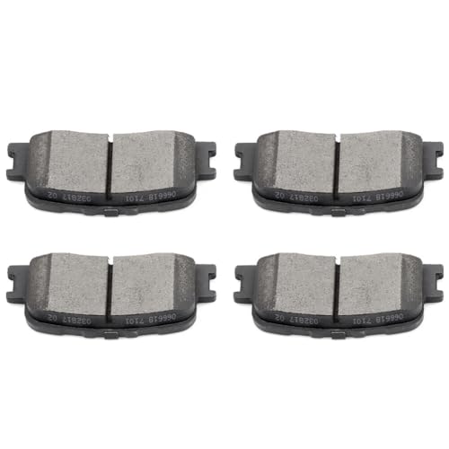 ECCPP D885-7762 4pcs Rear Ceramic Disc Brake Pad Set Fit For Lexus ES300 2002-2003,For Lexus ES330 2004-2006,For Toyota Camry 2002-2006,For Toyota Highlander 2001-2003 - style: D885 [4pcs]