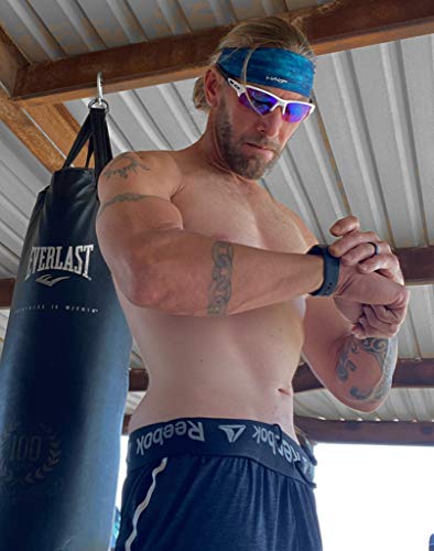 Halo Headband Bandit - 4" Wide Pullover Sweatband Running Headband Men Women Absorbent Soft Comfortable.Channels Sweat Out of Your Eyes Keeps Hair in Place No-Slip - color: Ocean