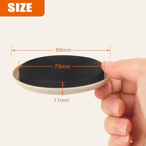 10PCS Furniture Sliders, 3 1/2" Furniture Sliders for Hardwood Floors, Reusable for Carpet, Heavy Duty Furniture Movers Sliders, Carpet, Floor Protectors (Beige) - color: Beige, size: 10PCS|3 1/2"