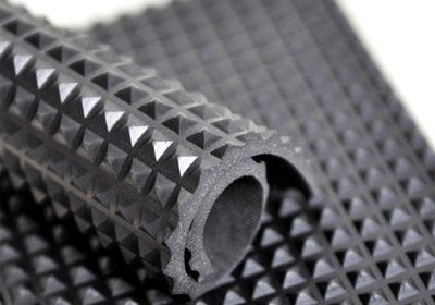 Herco 2' x 3' All Purpose Pyramid Grip Vinyl Mat - Black - size: 2'x3'