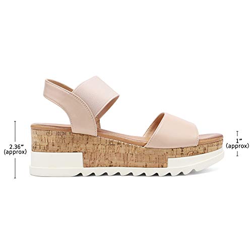 DREAM PAIRS womens Reed - color: Nude, size: 5.5
