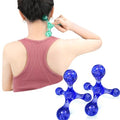 Trigger Point Massage Tools, 2 PCS 4 Point Manual Deep Muscle Tissue Trigger Massager, Handheld Palm Pressure Point Massage Tool, for Neck Shoulder Back Muscle Pain Relief (Blue) - color: Blue