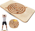Yes4All 350LBS Professional Wooden Balance Board for Leg Workout, Anti-Slip Rocker Board, Wobble Board for Standing Desk - color: D. Maze Game