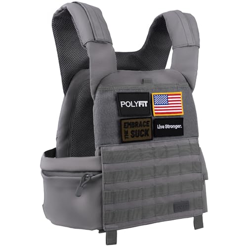Polyfit Fortify Weighted Vest - Workout Vest for Men & Women - color: Grey