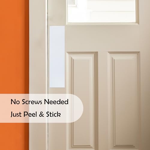 Rubber Bond Push Plates (4 Pack) 4" x 16" - Effortless Peel & Stick - Prevents Dents & Scratches - Self-Adhesive & Universal Fit (White) - color: White, size: Push Plate - 4 Pack - 4"x16"