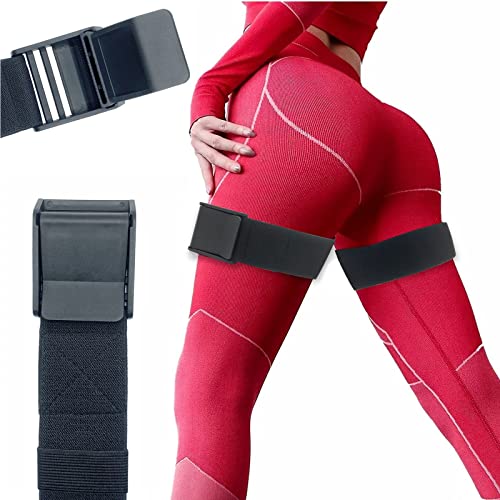 Booty Bands, Blood Flow Restriction Bands for Women/Men, Adjustable BFR Training Bands for Glutes & Hip Building, Occlusion Resistance Bands - color: Black