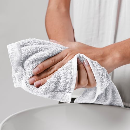 Hand Towels (Pack of 24) White Economy Towels Salon Towels - 100% Cotton Spa Towel– 16 x 27 Inches Highly Absorbable, Facial, Gym, Hair Face Towels Bulk - color: White, size: HAND TOWEL PACK OF 24 16X26